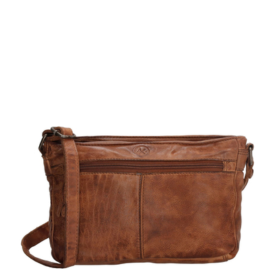 Hide & Stitches Paint Rock Shoulderbag Compact cognac