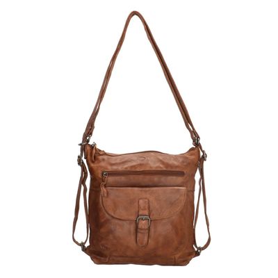 Hide & Stitches Paint Rock Backpack Shopper cognac