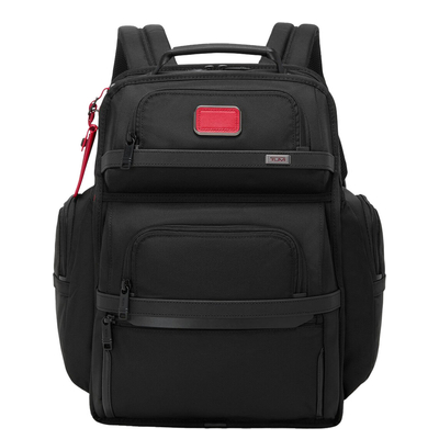 TUMI Alpha Brief Pack Backpack black/red
