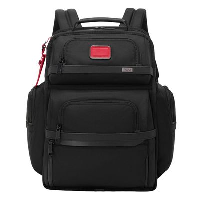 TUMI Alpha Brief Pack Backpack black/red