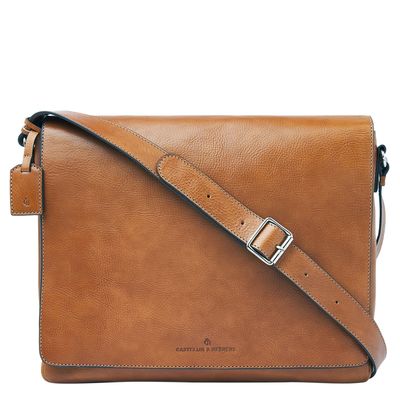 Castelijn & Beerens Mark Messenger 15.6" RFID light brown