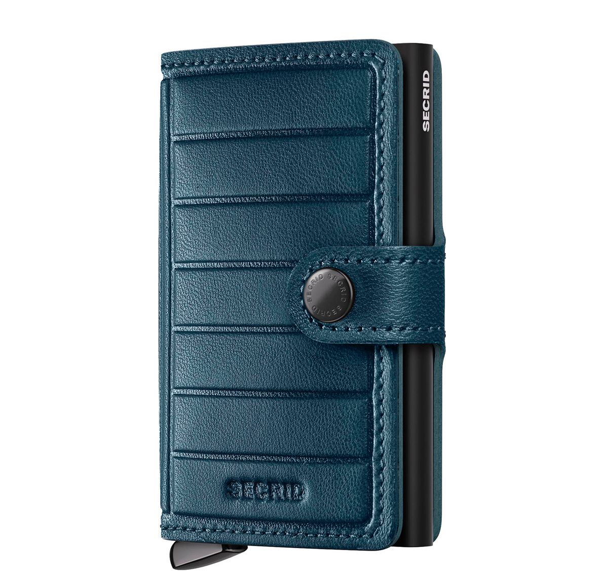 Secrid Miniwallet Emboss Lines V2 teal pasjeshouder