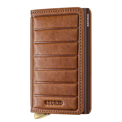 Secrid Slimwallet Emboss Lines V2 cognac