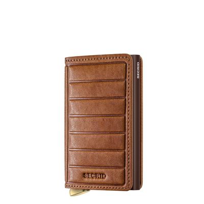 Secrid Slimwallet Emboss Lines V2 cognac