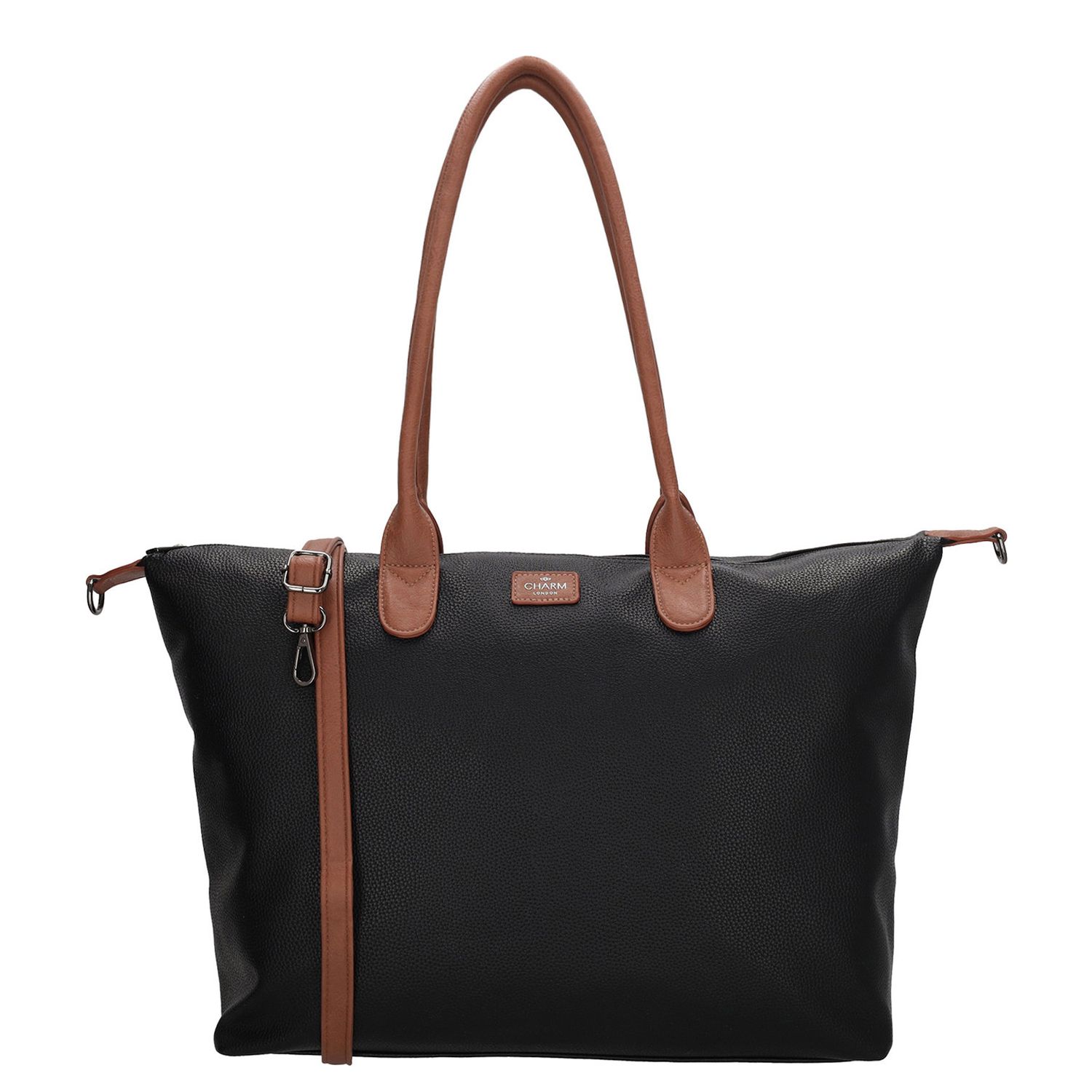 Charm London laptoptas bruin