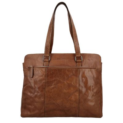 Hide & Stitches Westland Laptopbag cognac