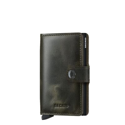 Secrid Miniwallet Portemonnaie Vintage olive / black