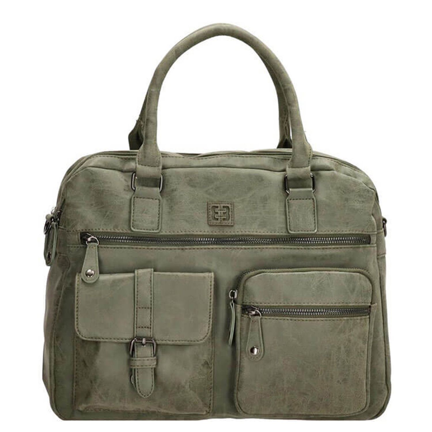 Enrico Benetti Ardèche 66585 Handtas met 15" laptopvak - Olijf groen