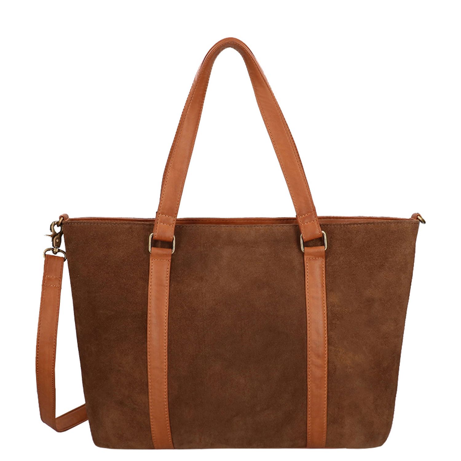 DIMAGINI Nala Suede Workbag 15.6" cognac