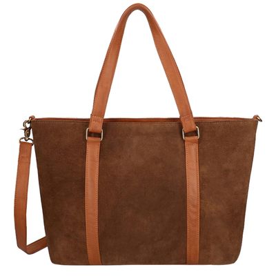 DIMAGINI Nala Suede Workbag 15.6" cognac