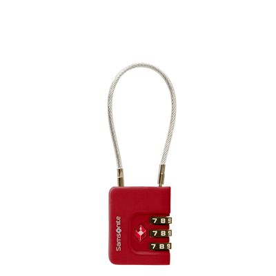 Samsonite TA Revolution Cablelock 3 Dial TSA red