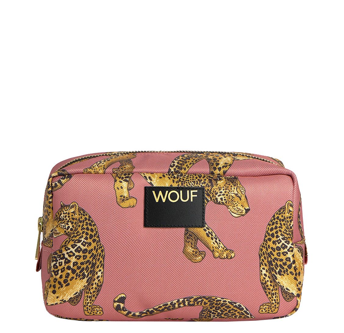 Wouf toilettas multicolor en roze