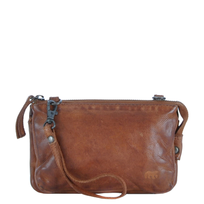 Bear Design Cow Lavato Uma Crossbody cognac