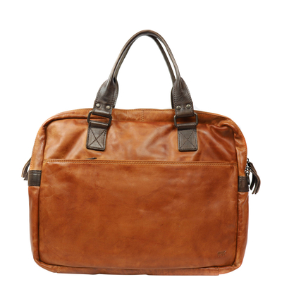 Bear Design Cow Lavato Leandro Laptopbag 15" cognac