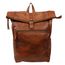 Bear Design Cow Lavato Pergola Rolltop Backpack 13" cognac