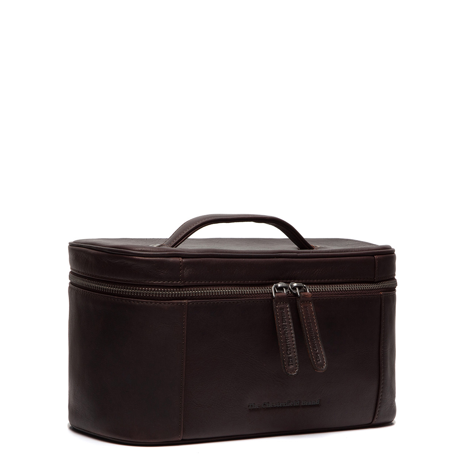 The Chesterfield Brand Limone Kulturbeutel 29 Cm In Cognac - Rindsleder Mit Vielen Fächern & Standfüßen