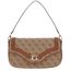 Guess Dea Flap Shoulder Bag latte logo