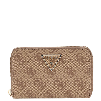 Guess Laurel II Slg Med Zip Around latte logo