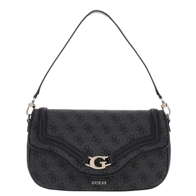 Guess Dea Flap Shoulder Bag coal logo