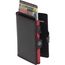 Tony Perotti Furbo Leather Cardholder carbon red / black