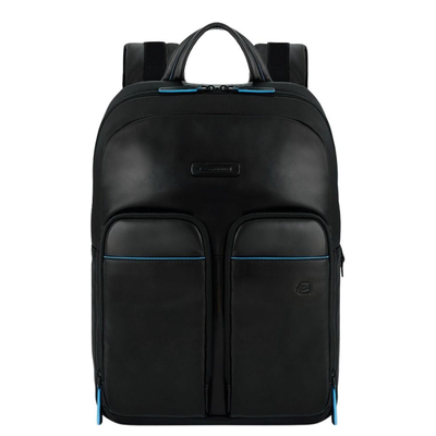 Piquadro Blue Square Revamp Pockets Laptop Backpack 13.3" black