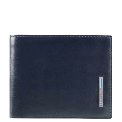 Piquadro Blue Square Men's Wallet With Flip Up/Coin Pocket night blue