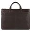 Piquadro Black Square Small Expandable Computer Bag 15.6" dark brown