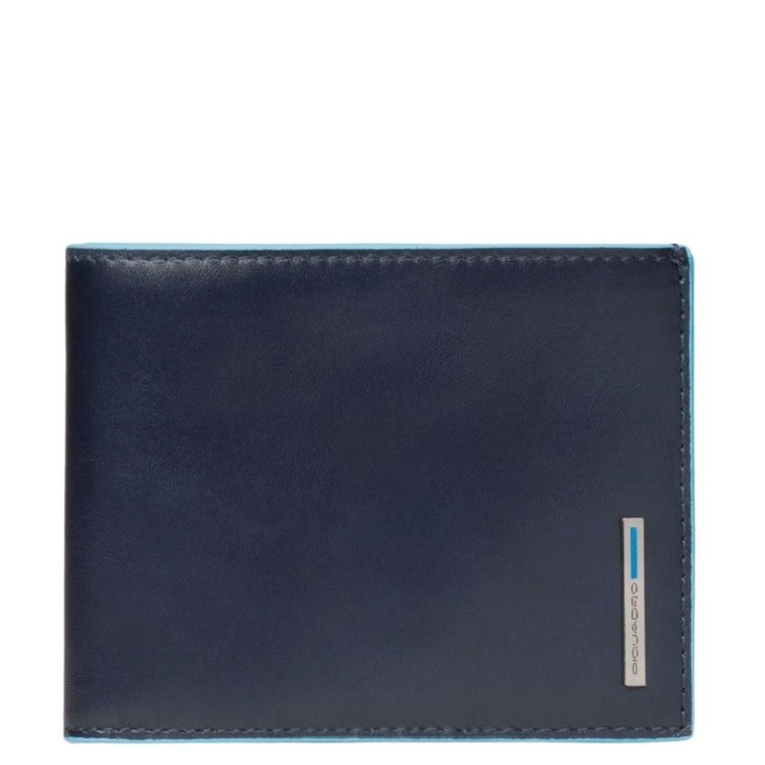 Piquadro Blue Square Men's Wallet With Coin Pocket night blue portemonnee