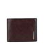 Piquadro Blue Square Men's Wallet With Coin Pocket mahogany