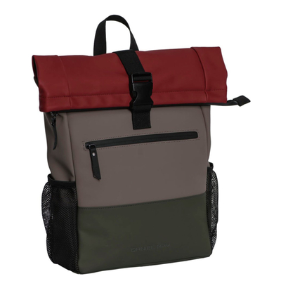 Daniel Ray Portland Rolltop Backpack Large bordeaux-taupe-green