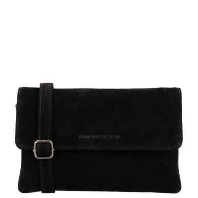 Hide & Stitches Suede Shoulderbag black