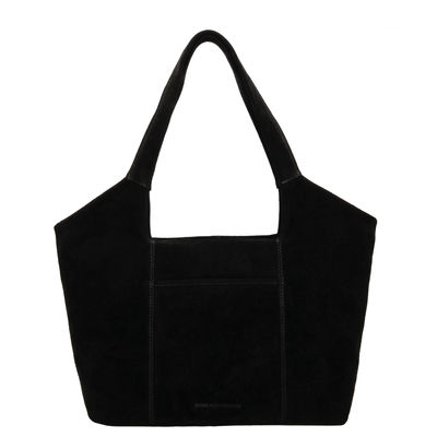 Hide & Stitches Suede Shoulderbag black