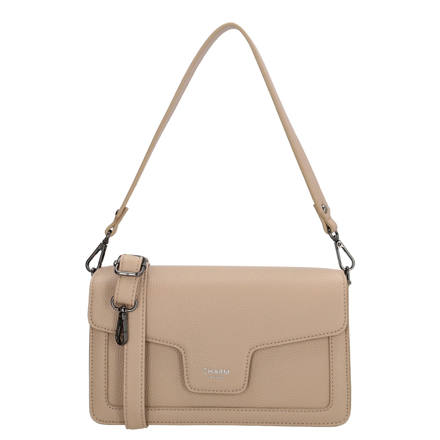 Charm London handtas beige en bruin