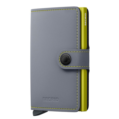 Secrid Miniwallet Matte grey & lime