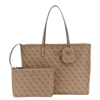 Guess Power Play II Large Tech Tote latte logo