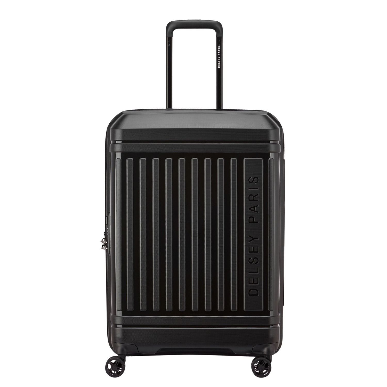 Delsey Lutece Spinner 69 Expandable black hardcase koffer lichtgewicht koffer