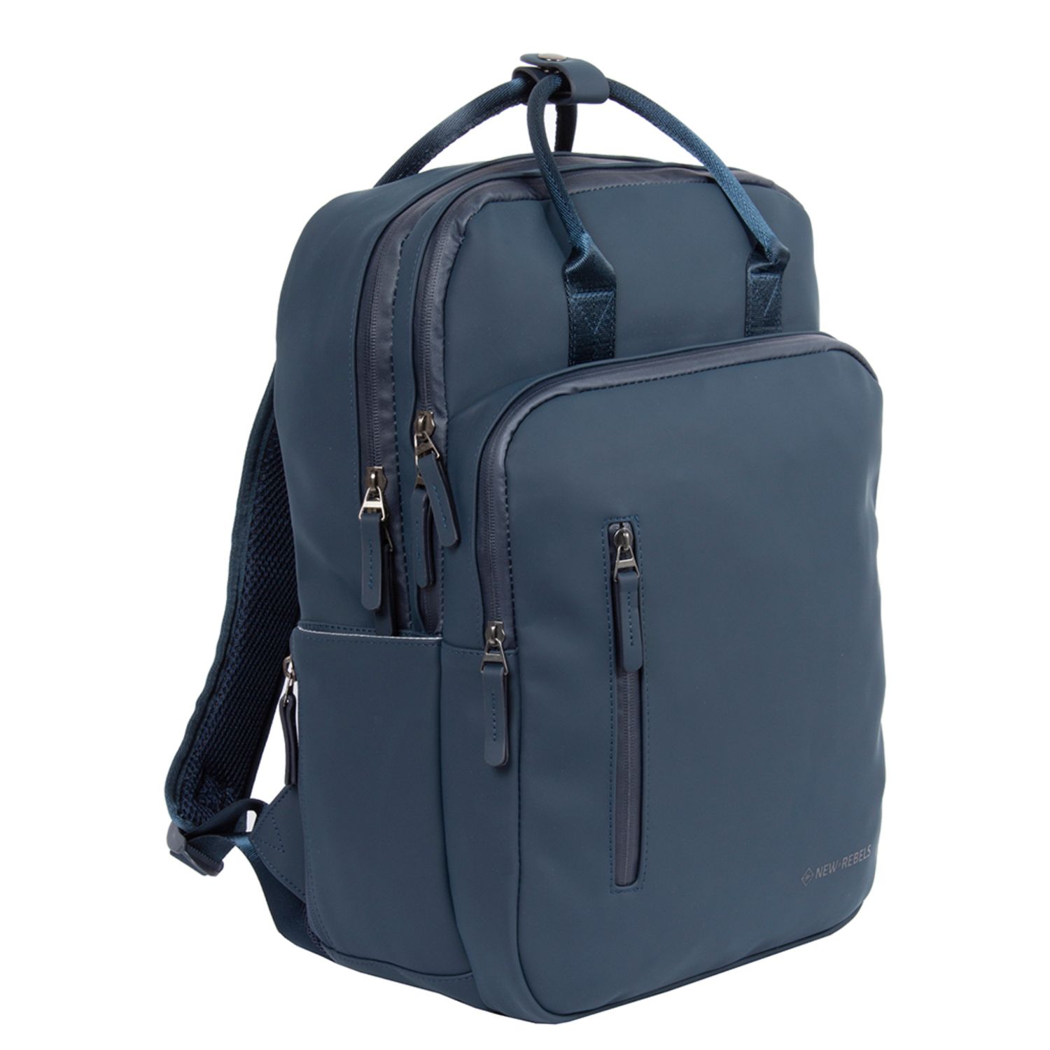 New Rebels William Milwaukee Navy 18L Rugzak Waterafstotend Laptop 15.6 Schooltas - Update: sterke ritsen