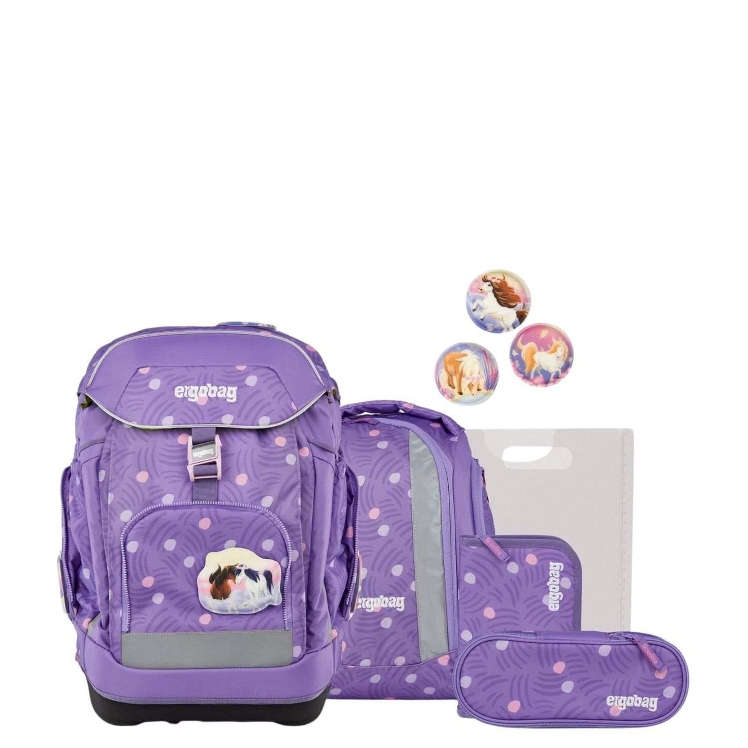 Ergobag Pack Set Backpack ponybäradies schooltas kind