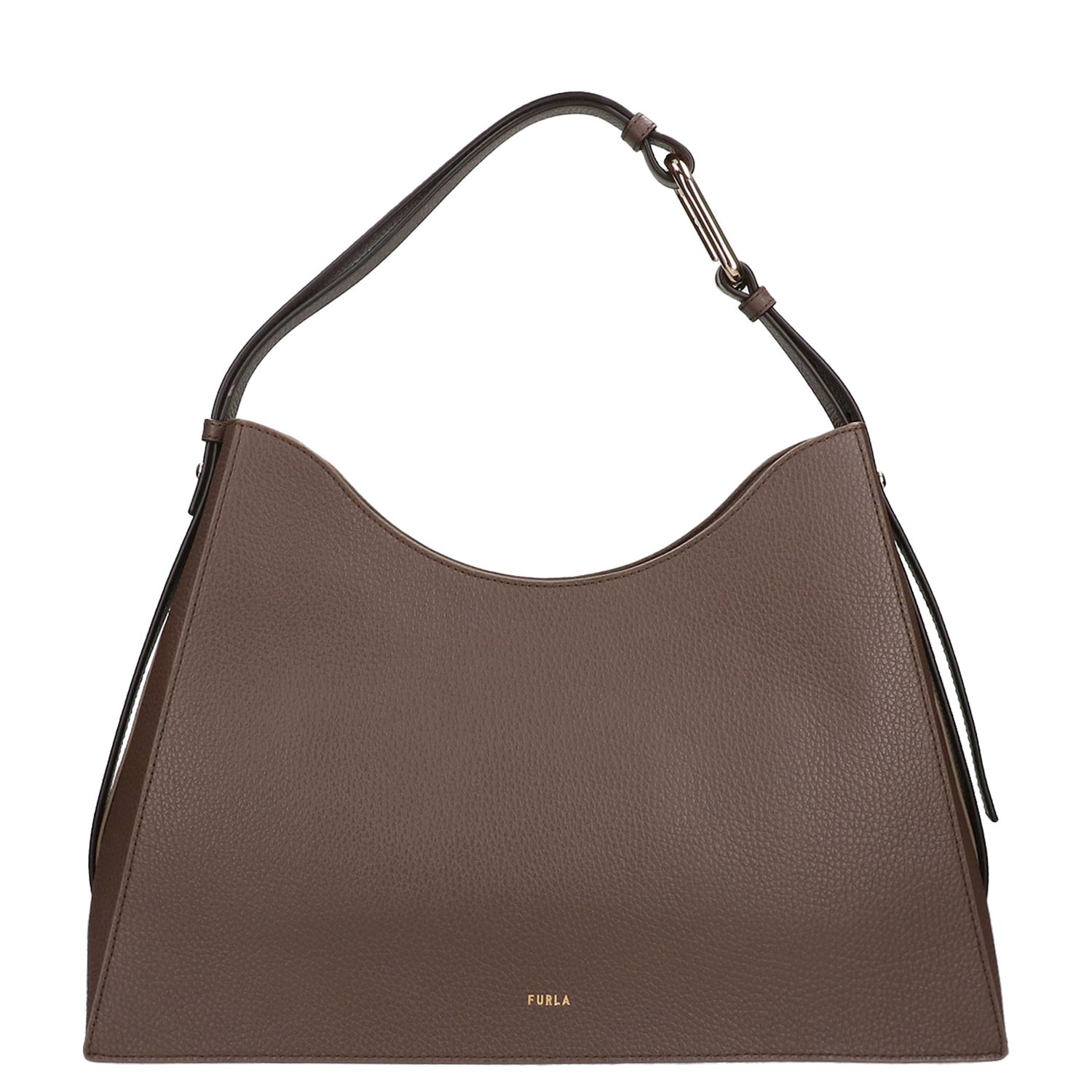Furla schoudertas grijs en taupe