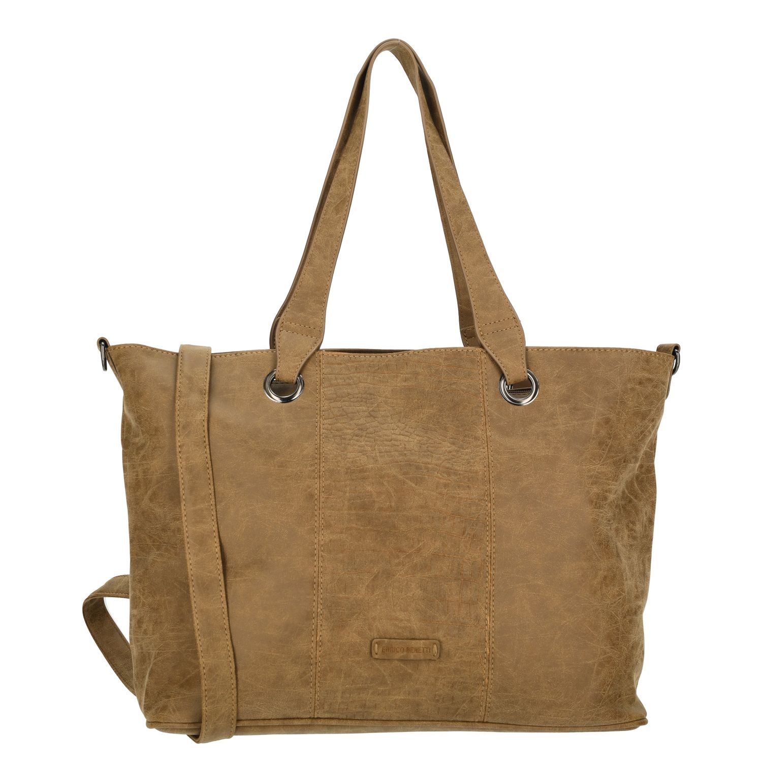 Enrico Benetti shopper bruin en beige