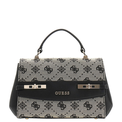Guess Melinda Logo Top Handle Flap black logo