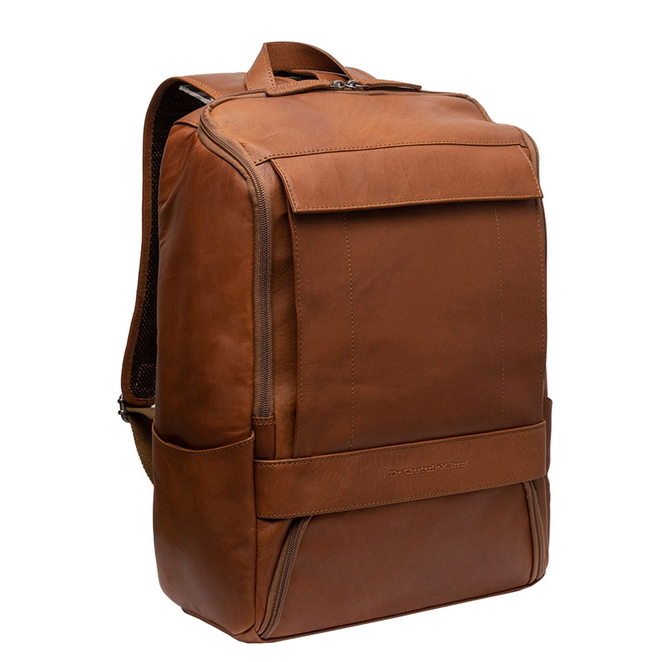 The Chesterfield Brand Rich Laptop Backpack cognac