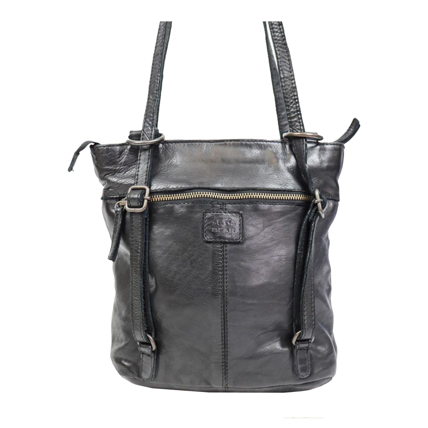 Bear Design Cow Lavato schoudertas zwart