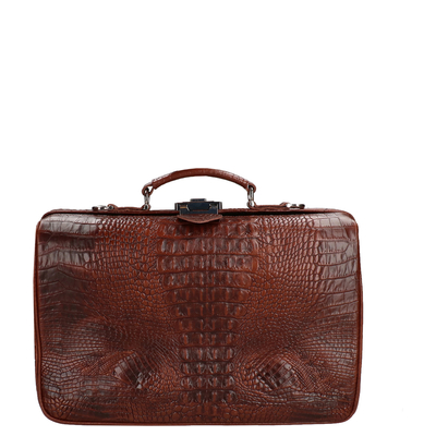 Mutsaers The Classic Briefcase croco brown