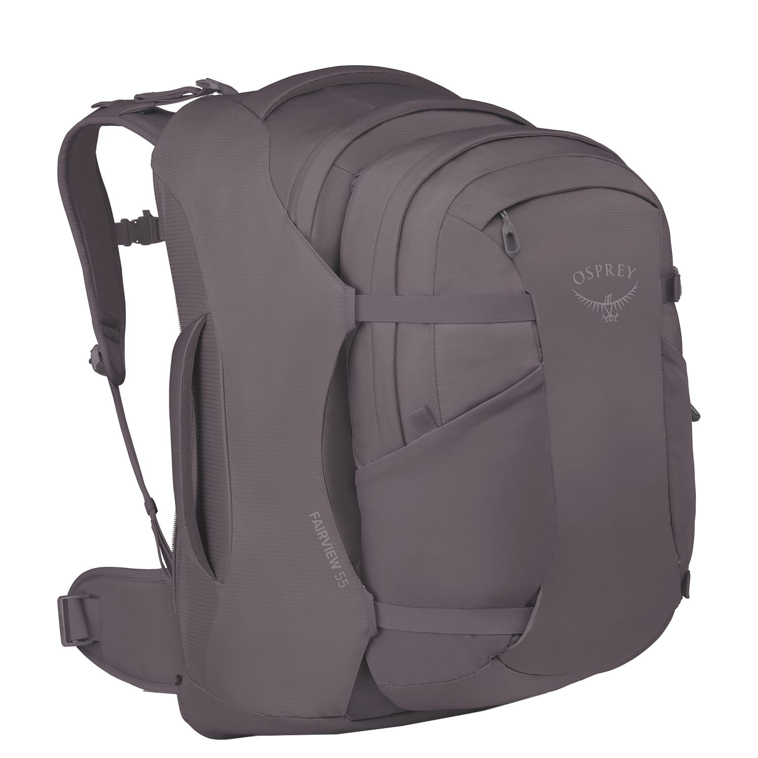 Osprey Fairview 55 rugzak paars en rood