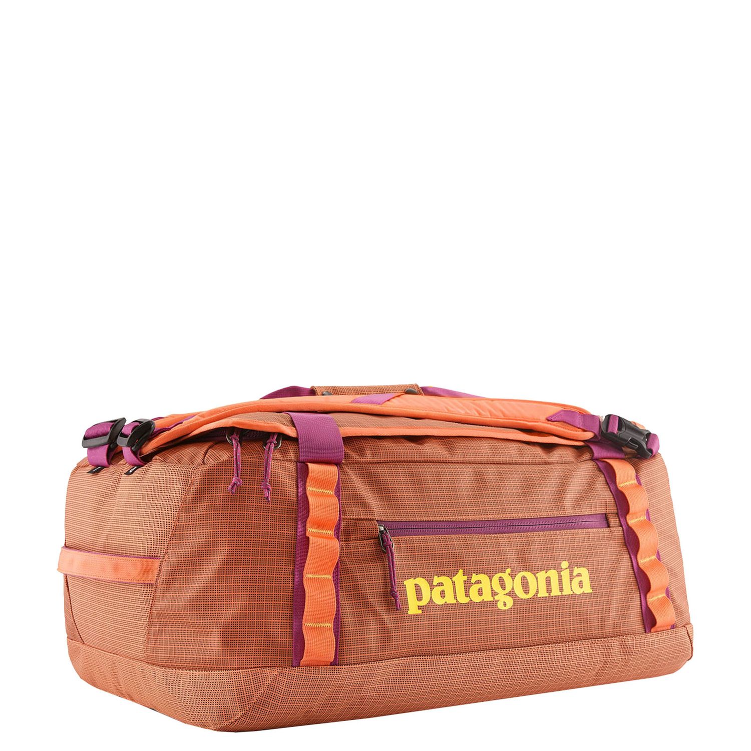 Patagonia Black Hole Duffel weekendtas oranje en zwart