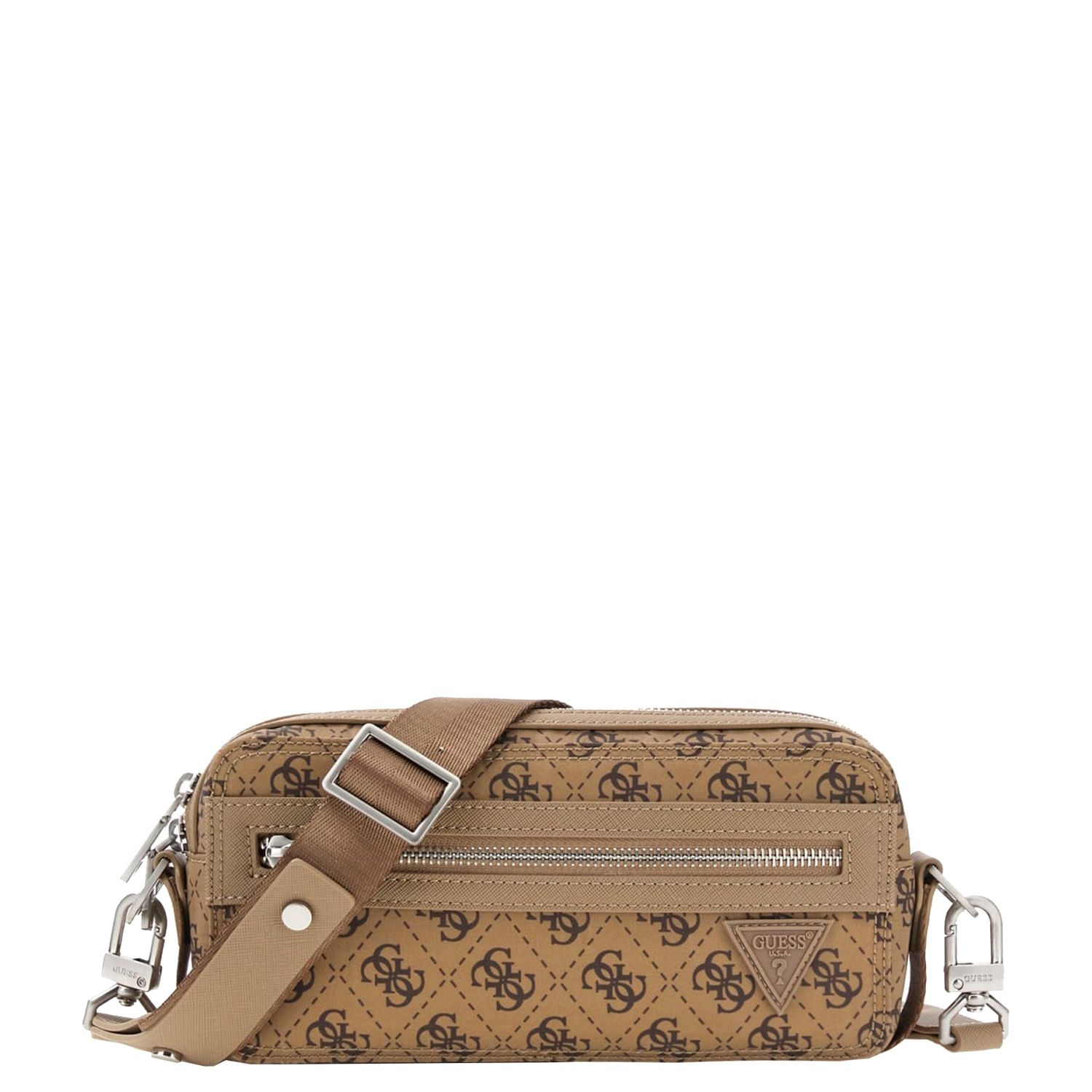 Guess schoudertas bruin en beige