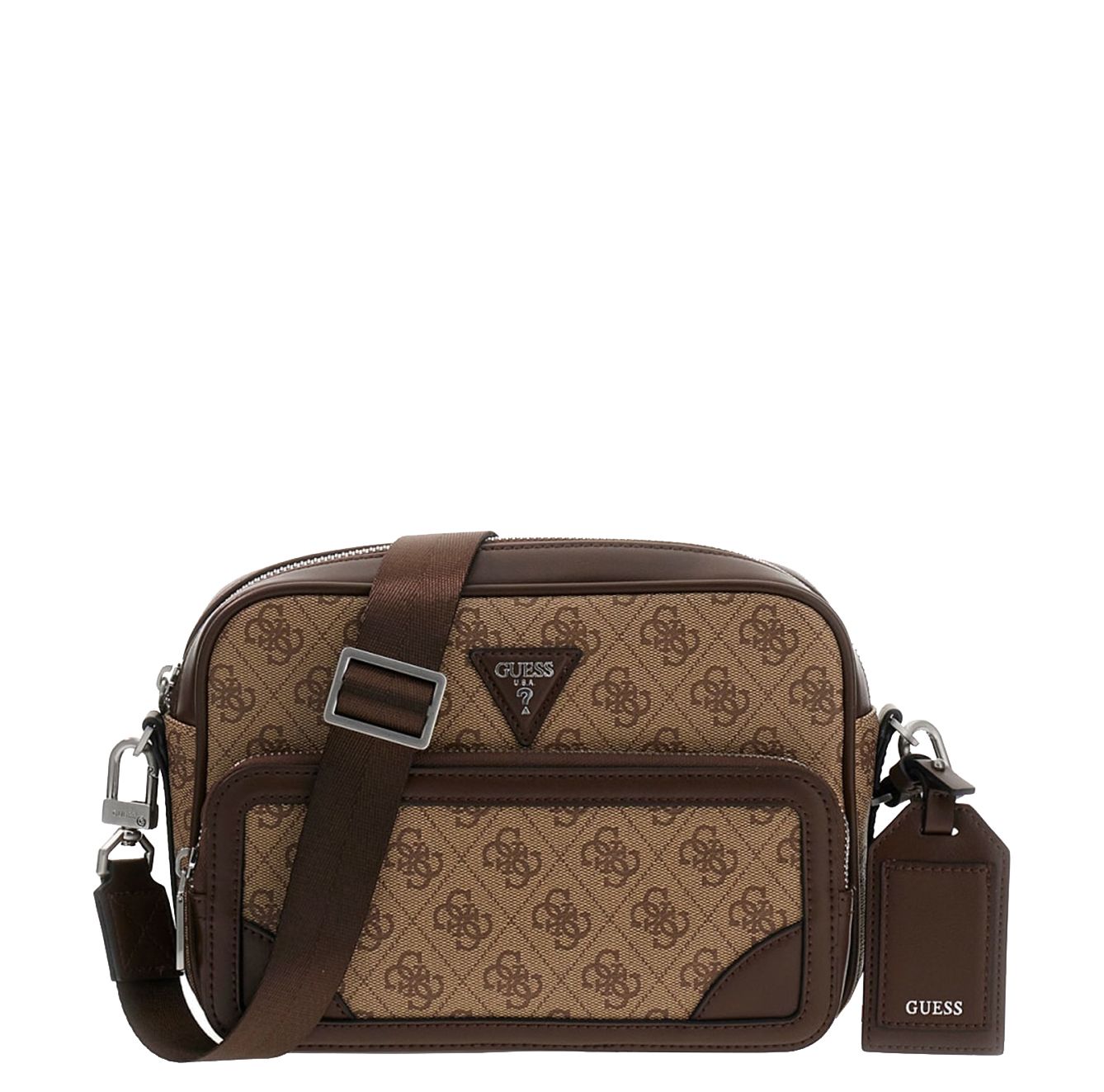 Guess crossbodytas bruin, beige en multicolor