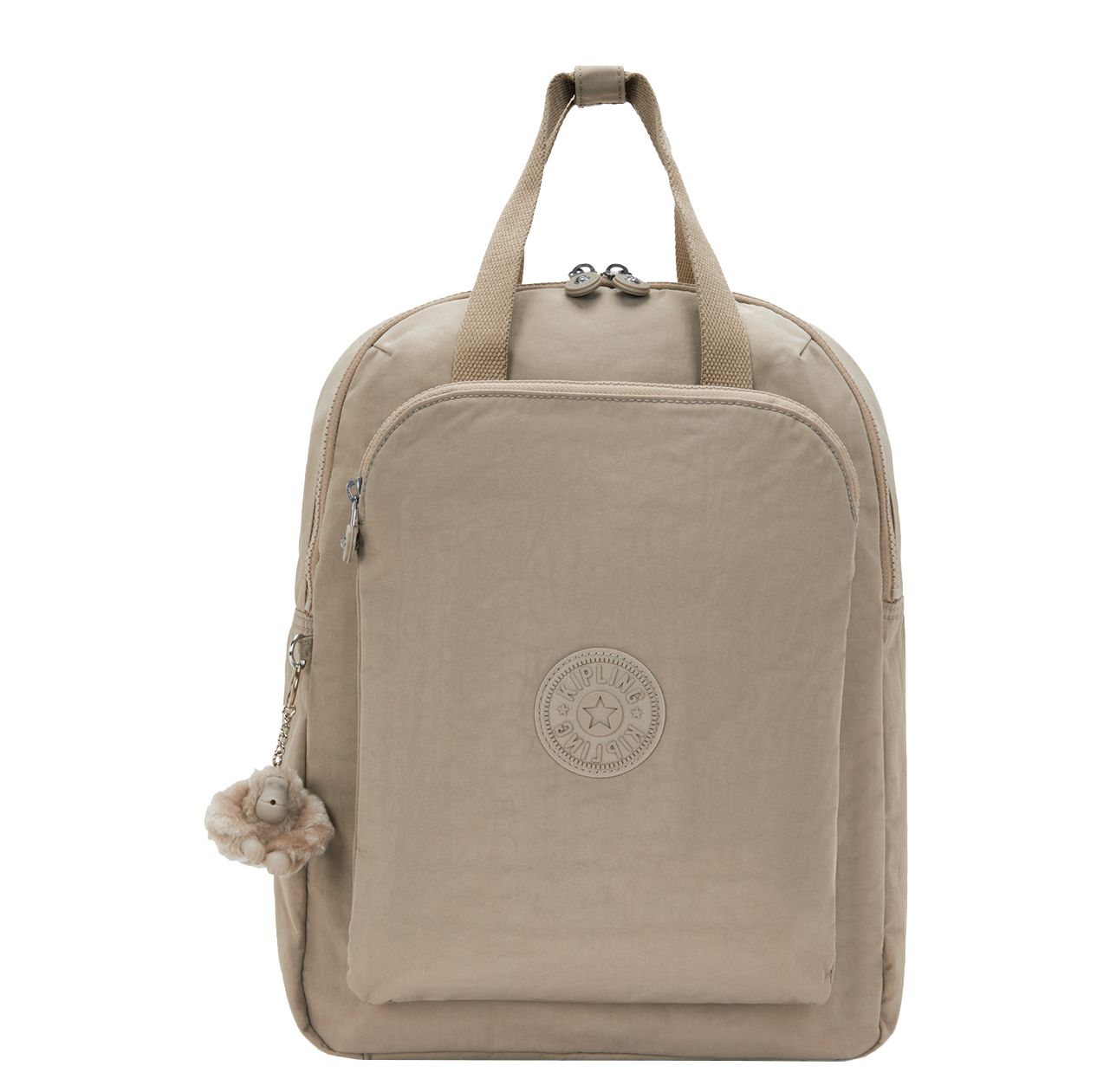 Kipling rugzak grijs en taupe