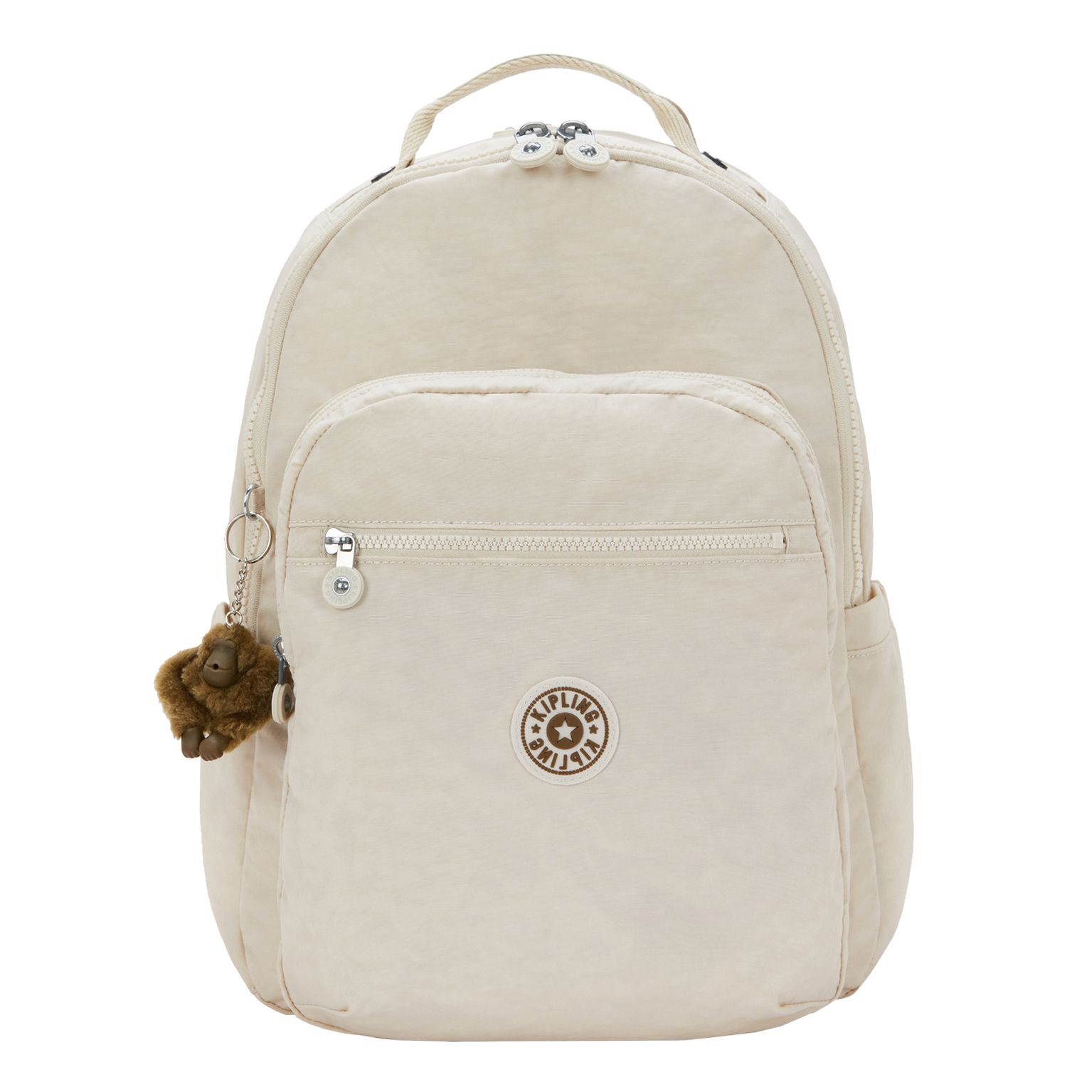 Kipling Seoul rugzak beige en bruin